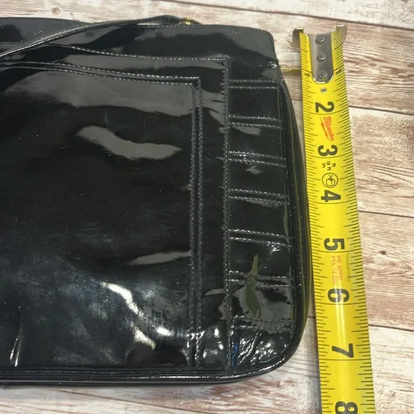 Ferragamo Salvatore Ferragamo Black Patent Leather Mini Shoulder Bag Clutch - Picture 11 of 16